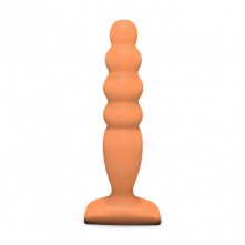 Ребристый анальный стимулятор «Large Bubble Plug», цвет оранжевый, Lola Toys 511525lola, бренд Lola Games, из материала TPE, длина 14.5 см., со скидкой