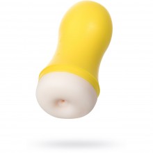 Мужской мастурбатор-анус в колбе, цвет желтый, ToyFa A-Toys 763007, длина 16 см., со скидкой