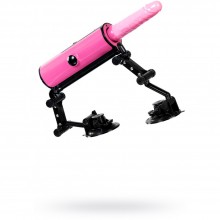 Секс-машина MotorLovers «Pink-Punk» с поршневой системой и функцией нагрева, цвет розовый, длина насадки 14 см, ToyFa 456602, из материала пластик АБС, длина 14 см., со скидкой