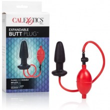 Анальная пробка силикона с грушей для накачивания «Expandable Butt Plug», цвет черный, California Exotic Novelties SE-0427-00-3, бренд CalExotics, длина 9.5 см., со скидкой