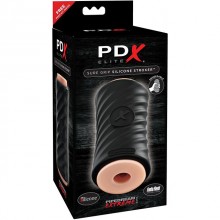 Мягкий мужской мастурбатор PDX «Elite Sure Grip Stroker», цвет телесный, PipeDream PDRD502, из материала TPE, длина 14 см.