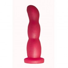 Изогнутый ребристый гелевый плаг-массажер для простаты, цвет розовый, Биоклон 431000ru, бренд LoveToy А-Полимер, длина 15 см., со скидкой