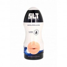 Мужской ручной мастурбатор-ротик с эффектом смазки «Deluxe Oral Flesh», цвет телесный, SLT SH-SLT007FLE, бренд Shots Media, из материала CyberSkin, длина 13 см., со скидкой