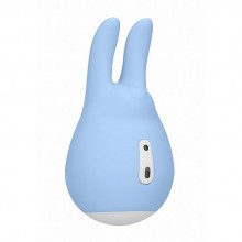 Клиторальный стимулятор «Sugar Bunny Blue» с ушками, цвет голубой, Lola Toys Love Line SH-LOV019BLU, бренд Shots Media, из материала силикон, длина 9.4 см., со скидкой