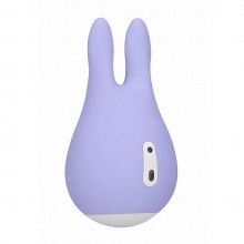 Женский клиторальный стимулятор с ушками «Sugar Bunny», цвет фиолетовый, Shots Media Love Line SH-LOV018PUR, из материала силикон, длина 9.5 см., со скидкой