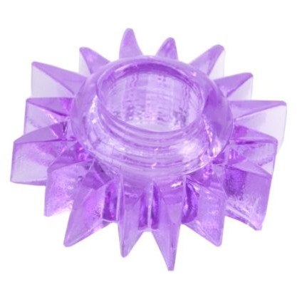 Фиолетовое эрекционное кольцо с шипиками, Toyfa 818004-4, цвет фиолетовый, диаметр 1.5 см., со скидкой