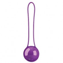 Женский вагинальный шарик Shots Toys «Pleasure Ball Deluxe» на петле, цвет фиолетовый, Shots Media SHT100DPUR, длина 20 см.