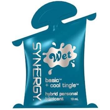 Гибридный лубрикант с охлаждающим эффектом «Synergy Cool Tingle», объем 10 мл, Wet 36750, бренд Wet Lubricant, из материала водная основа, цвет прозрачный, 10 мл.