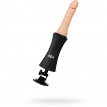 Секс-машина с реалистичной насадкой и функцией нагрева «HandBang», цвет черный, ToyFa MotorLovers 456603, длина 41.5 см., со скидкой