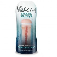 Мужской реалистичный мастурбатор-анус «CyberSkin H2O Vulcan Shower Stroker - Realistic Ass», цвет телесный, Topco Sales TS1600407, длина 15 см.