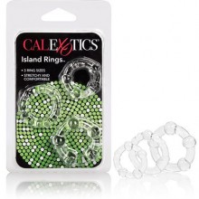 Набор из гелевых эрекционных колец различного диаметра «Island Rings», цвет прозрачный, California Exotic Novelties SE-1429-00-2, бренд CalExotics, из материала TPR, со скидкой