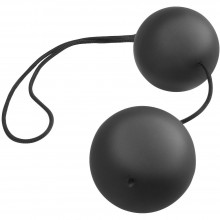 Силиконовые анальные шарики Anal Fantasy «Vibro Balls» на сцепке, цвет черный, PipeDream PD4641-23, из материала пластик АБС, длина 11.4 см.