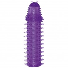 Увеличивающая насадка на пенис с шипами и закрытой головкой «X-tra Lust», цвет фиолетовый, You 2 Toys 0522228, бренд Orion, из материала TPE, длина 14.5 см.