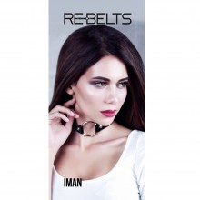 Женский чокер-кляп на шею с кольцом «Iman Black», цвет черный, размер OS, Rebelts 780001rebelts, диаметр 4.7 см., со скидкой