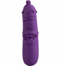 Необычный женский мини-вибратор Shots Toys «Wild Aubergine» в виде баклажана, цвет фиолетовый, Shots Media SLI069, из материала пластик АБС, длина 12.2 см.