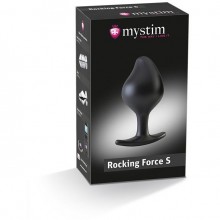 Черная анальная втулка «Buttplug Rocking Force S» с электростимуляцией, Mystim 46270, длина 9.5 см., со скидкой