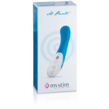 Вибратор для точки G премиум качества «Al Punto» от компании Mystim, цвет голубой, 46822, бренд Mystim GmbH, длина 25 см., со скидкой