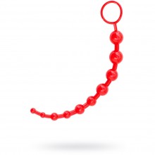 Цепочка - анальные шарики, длина 25 см, цвет красный, ToyFa 901302-9, длина 25 см., со скидкой