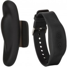 Женский клиторальный стимулятор с дистанционным упралением с помощью браслета Lock-N-Play «Wristband Remote P», цвет черный, California Exotic Novelties SE-0077-53-3, длина 9.5 см., со скидкой