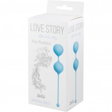 Классические силиконовые вагинальные шарики Love Story «The Firebird Waterfall Breeze», цвет голубой, Lola Toys 3010-03Lola, длина 19 см., со скидкой