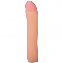 Реалистичная увеличивающая насадка на пенис, цвет телесный, Биоклон 690103ru, бренд LoveToy А-Полимер, из материала CyberSkin, длина 19 см., со скидкой