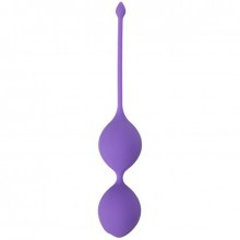 Вагинальные шарики со смещенным центром тяжести «See You In Bloom Duo Balls», цвет фиолетовый, Dream Toys 21229, из материала силикон, длина 20 см., со скидкой
