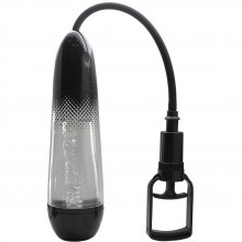 Мужская вакуумная помпа «Pump X5M» c ручным насосом и вставкой-вагиной, цвет черный, Eroticon 30498, из материала пластик АБС, длина 16 см., со скидкой