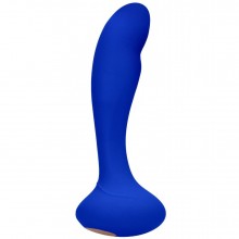 Вибратор для точки Джи «G-Spot and Prostate Vibrator Finesse Blue», цвет синий, SH-ELE012BLU, длина 17.5 см.