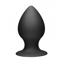 Коническая анальная пробка «XL Silicone Anal Plug», цвет черный, Tom of Finland TF1856, из материала силикон, длина 14 см., со скидкой