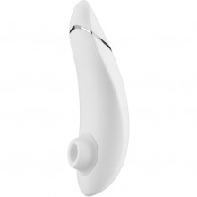 Бесконтактный клиторальный стимулятор «Premium» от компании Womanizer, цвет белый, 0593370, из материала силикон, длина 15.5 см.