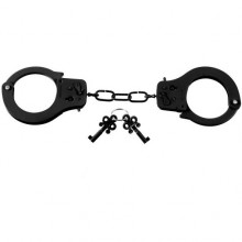 Наручники металлические «Designer Cuffs», цвет черный, PipeDream PD3801-23, One Size (Р 42-48), со скидкой