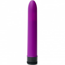 Классический гладкий женский силиконовый вибратор, цвет фиолетовый, 4sexdream 47507-MM, длина 17.5 см., со скидкой