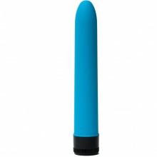 Классический силиконовый женский вибратор, цвет синий, 4sexdream 47506-MM, из материала пластик АБС, длина 18 см., со скидкой