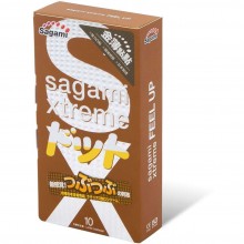 Презервативы «Xtreme Feel UP» усиливающие ощущения, упаковка 10 шт, Sagami 143250, из материала латекс, длина 19 см., со скидкой