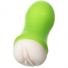 Мастурбатор вагина для мужчин в колбе, цвет телесный, ToyFa A-Toys 763006, из материала TPE, цвет зеленый, длина 14 см., со скидкой