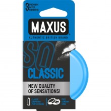 Латексные классические презервативы «Classic №3», упаковка 3 шт, MAXUS Classic №3, длина 18 см., со скидкой