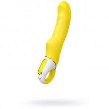 Женский вагинальный вибратор для точки G - «Vibes Yummy Sunshine», цвет желтый, Satisfyer EE73-879-1017, из материала силикон, длина 22.5 см., со скидкой