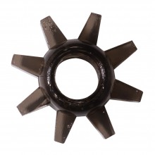 Эрекционное кольцо «Cogweel Black» с шипами для дополнительной стимуляции из коллекции Lola Rings, цвет черный, INS0114-91Lola, бренд Lola Games, из материала TPR, длина 4.5 см., со скидкой