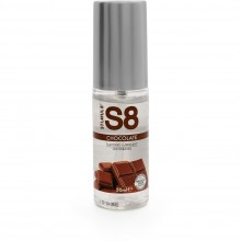 Вкусовой лубрикант «WB Flavored Lube» со вкусом шоколада, объем 50 мл, Stimul8 STF7406choc, из материала водная основа, цвет прозрачный, 50 мл., со скидкой
