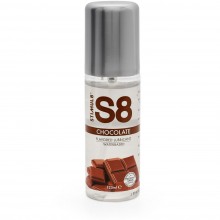 Вкусовой лубрикант «WB Flavored Lube» с ароматом и вкусом шоколада, объем 125 мл, Stimul8 STF7407choc, из материала водная основа, цвет прозрачный, 125 мл., со скидкой