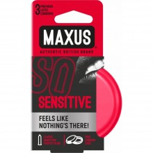 Латексные ультратонкие презервативы «Sensitive №3», упаковка 3 шт, Maximus MAXUS Sensitive №3, 3 мл., со скидкой