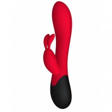 Нагреваемый вибратор кролик для точки G «Gemini», цвет красный, Le Frivole Costumes 05489, из материала силикон, длина 20.8 см., со скидкой