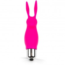 Женский маленький вибратор-зайчик для клитора от компании Brazzers, цвет розовый неон, BRV050, из материала силикон, длина 9 см., со скидкой