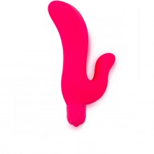 Вибратор-кролик для женщин с клиторальным стимулятором от компании Brazzers, цвет розовый неон, BRV055, длина 18 см., со скидкой