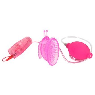 Помпа с вибрацией фиолетовая «Pleasure Pump Butterfly Clitoral» для женщин, Howells 54002-purpleHW, цвет розовый, длина 6 см.