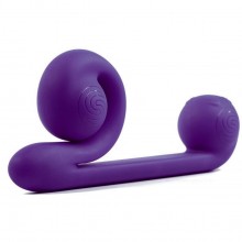 Вибромассажер для двойной стимуляции «Snail Vibe», диаметр 3.5 см, Snail SnailV-P, цвет фиолетовый, длина 24 см.