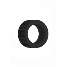 Эрекционное кольцо с вибрацией фантазийное «Gentle Ghost Cockring», черное, Shots Media SLI162BLK, из материала силикон, длина 6 см., со скидкой