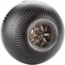 Мужской двухсторонний мастурбатор в форме шара с функцией сжатия «Optimum Power Masturball» с вибрацией, цвет черный, CalExotics SE-0858-10-3, длина 11.5 см., со скидкой