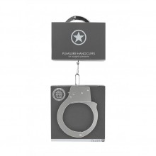 Металлические наручники «Pleasure Handcuffs», Shots Media OU003MET, длина 3 см., со скидкой