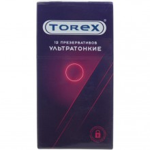 Латексные презервативы ультратонкие гладкие Torex, упаковка 12 шт, 2299, длина 18 см., со скидкой